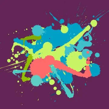 Splatter colorful vector set イラスト素材