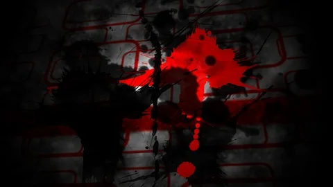 Splatter ink space Stock Footage 95113375