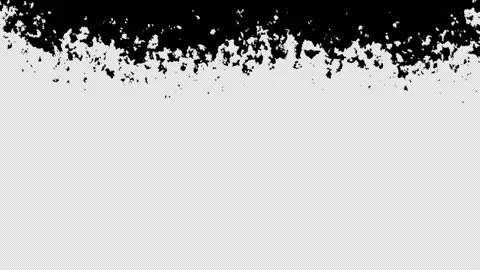 Splatter ink spread and bloom down. Black spilling paint. Liquid transitions Stock Footage 170572362