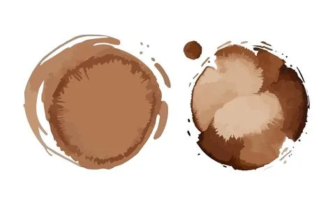 Splatter ink vector dirt stain brown brush. Paint inkblot black blob ink Illustrazione stock