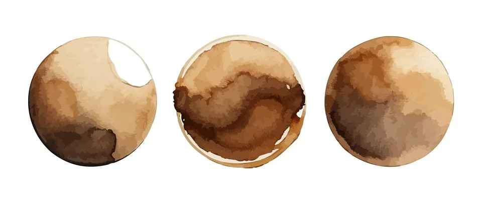 Splatter ink vector dirt stain brown brush. Paint inkblot black blob ink Stock Illustration