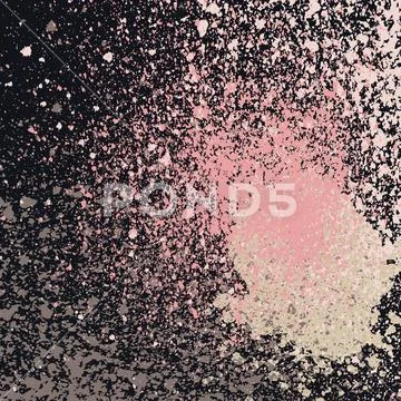 Splatter paint neon shine decoration acrylic, dust flow , Stock Illustration