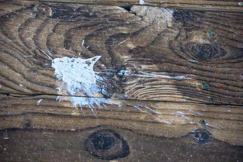 Splatter of Paint Pot Burst On Deck Foto stock