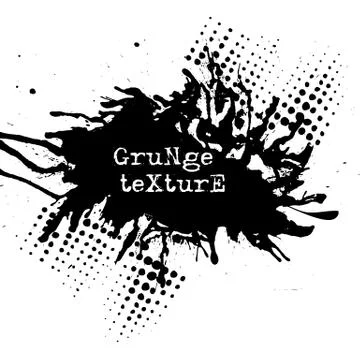 Splatter Paint Texture. Grunge background. Black Blot of Ink. Place for Text 스톡 일러스트