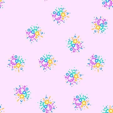 Splatter paintball game vector seamless pattern Stock Illustration