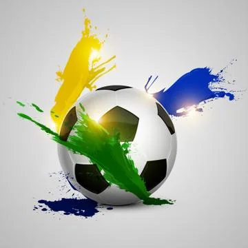 Splatter soccer ball Stock Illustration