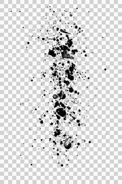 Splatter splash paint ink spots transparent overlay background Stock Illustration