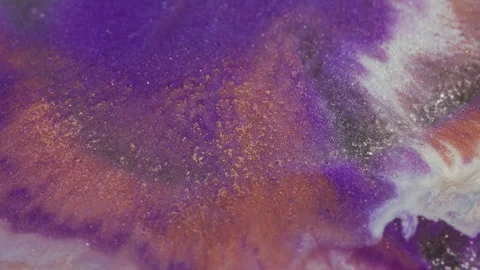 Splatter wave shiny texture ink liquid glitter art Stock Footage 326712319