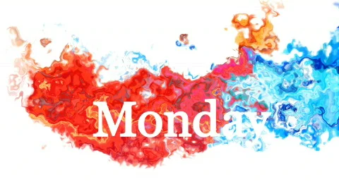 Splatter - week days  Stock Footage 643966