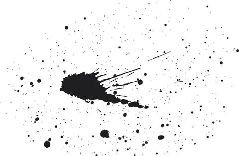 Splattered black ink Stock Illustration