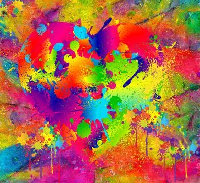 Splattered paint. Abstract background resembling wet splattered paint pattern. Stock Illustration