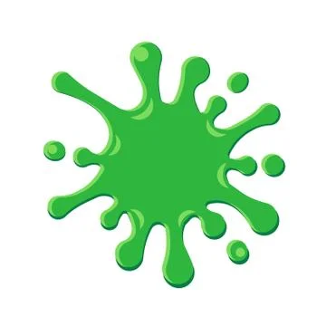 Splattered slime isolated on white background. Vector illustration. Stock Illustration