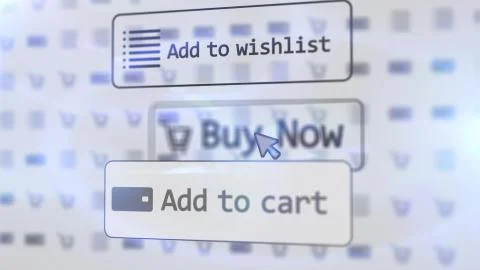 Splendid 3D illustration of a functioning white internet shop screen with suc Illustrazione stock