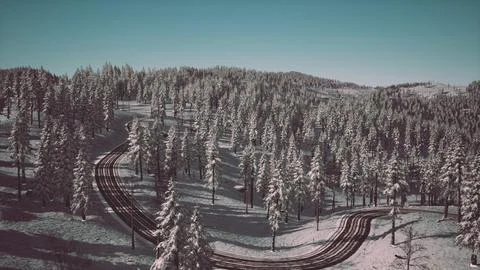 Splendid Alpine scenery in winter Stock Illustration