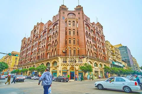 The splendid Ex-Davis Bryan Building in Cairo Downtown, Egypt Fotos de archivo
