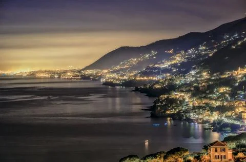 The splendid lights of the coast Stock Photos