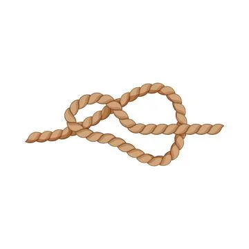 Splice rope knot cartoon vector illustration Illustrazione stock