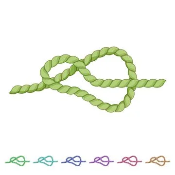 Splice rope knot cartoon vector graphic Illustrazione stock