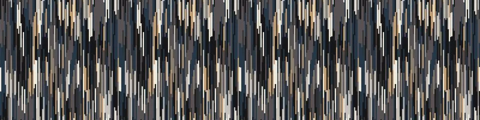 Spliced vector border stripe. Geometric variegated banner background. Seamless Stock Illustration