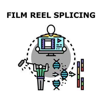Splicing film and genetic code concept 스톡 일러스트