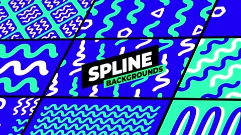 Spline Backgrounds Stock After Effects