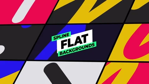 Spline Flat Backgrounds After Effects stock