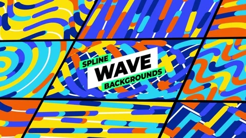 Spline Wave Backgrounds Stockmateriaal After Effects