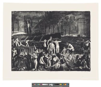 Splinter Beach. George Bellows (United States, Ohio, Columbus, 1882 - 1925).. Stock Illustration