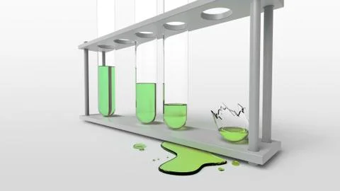 Splinter of broken tubes 库存插图