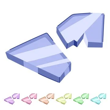 Splinter glass broken shard vector cartoon graphic Stock Illustration