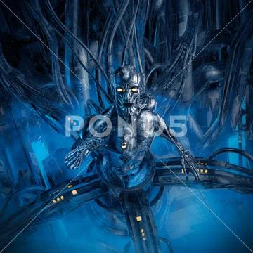 Splinter in the machine Stock Illustration