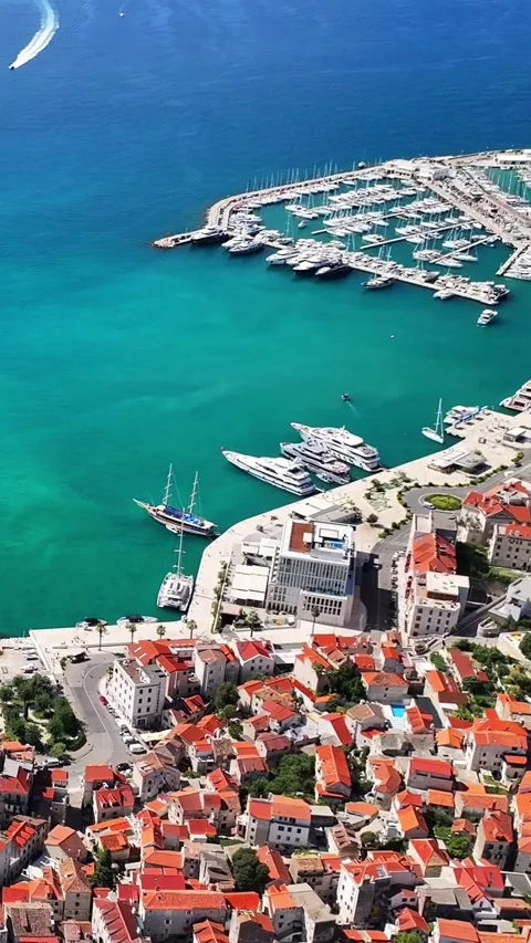Split ACI Marina Boats Aerial View Croatia 스톡 동영상 339722951