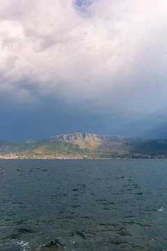 Split, Adriatic coast in Croatia, dramatic sky, seascape Foto stock