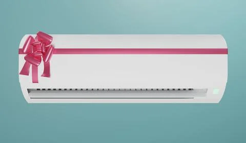 Split air conditioner block gift 3d Stock Illustration