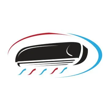 Split Air Conditioner cooling and heating Stock Illustration