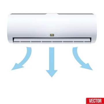 Split air conditioner house system Stock Illustration
