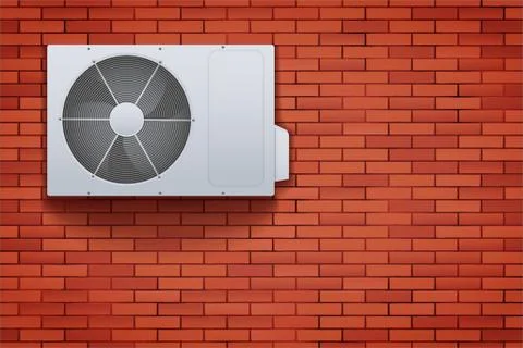 Split air conditioner house system box Ilustración de archivo