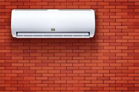 Split air conditioner house system box Stock Illustration