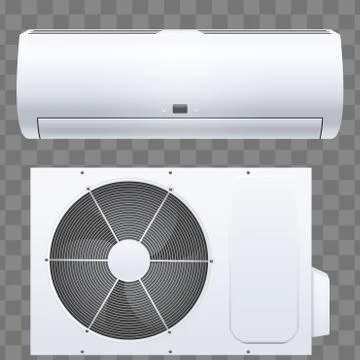 Split air conditioner house system Stock Illustration