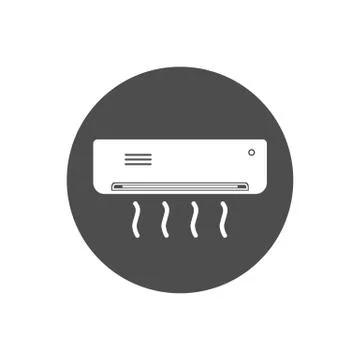 Split air conditioner icon. Vector illustration, flat design. Illustrazione stock