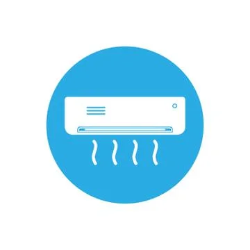 Split air conditioner icon. Vector illustration, flat design. Stock Illustration