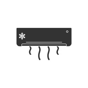 Split air conditioner icon. Vector illustration, flat design. Stock Illustration
