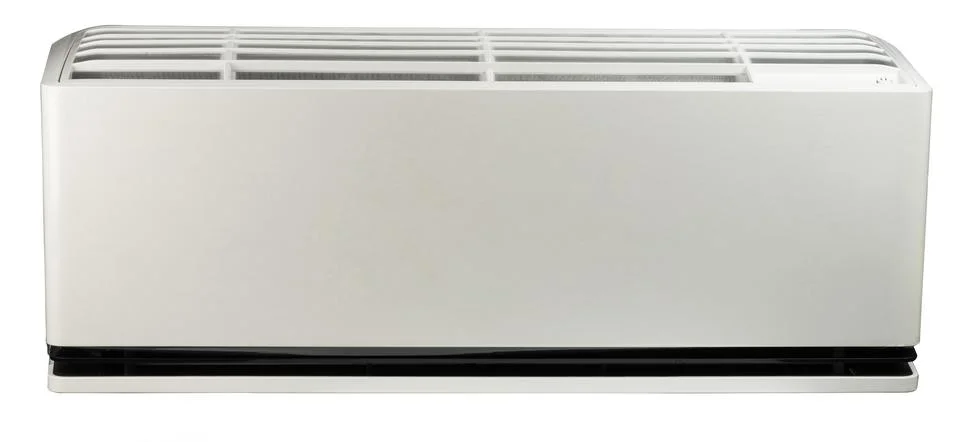 Split air conditioner wall unit isolated on  white studio background Stock Photos