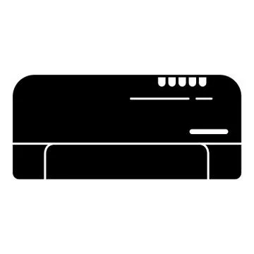 Split air conditioning system icon, simple style Stock Illustration