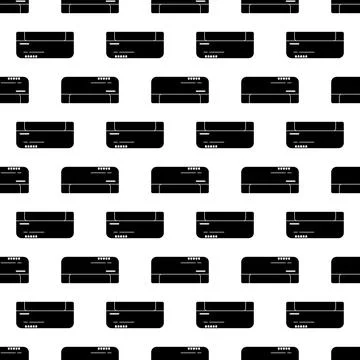 Split air conditioning system pattern seamless vector Stock Illustration