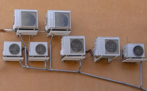 Split Air Conditioning System Stock Photos
