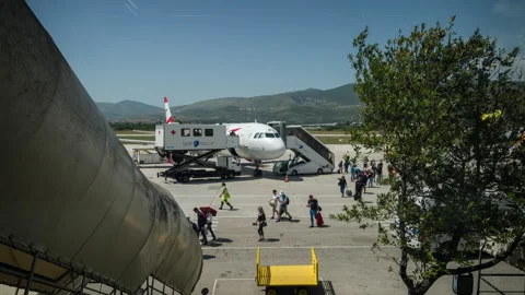Split airport timelapse | 5K Stock Footage 155767715
