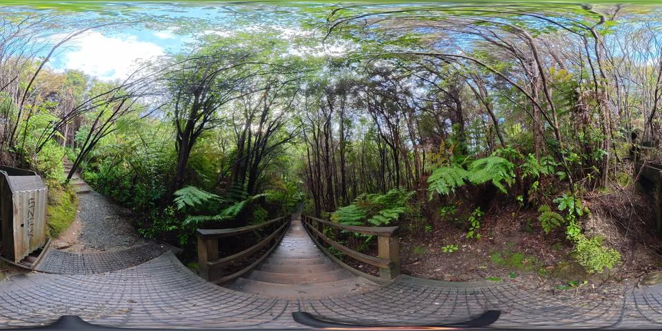 Split Apple Rock Coastal View - 360VR - Equirectangular View Foto stock