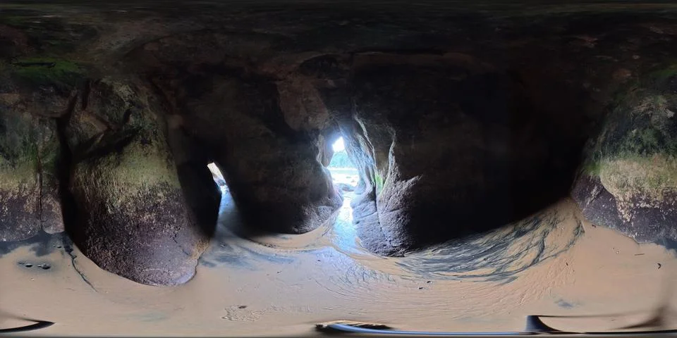 Split Apple Rock Coastal View - 360VR - Virtual Tour Foto stock