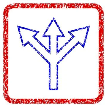 Split Arrow Grunge Framed Icon Illustrazione stock